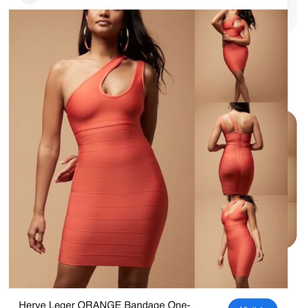 Herve lever x Forever 21 Elegant Orange Women's Dress